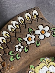 Велике блюдо пташка "Матуся" (40 х 36 см. глибоке декоративне блюдо) - зображення 4