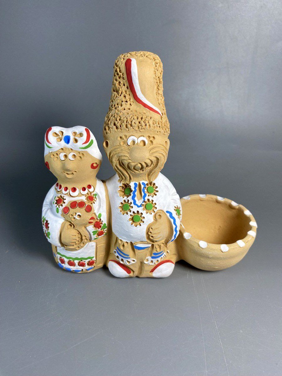 Парочка з курочкою та сільничкою (12 см) - зображення 1