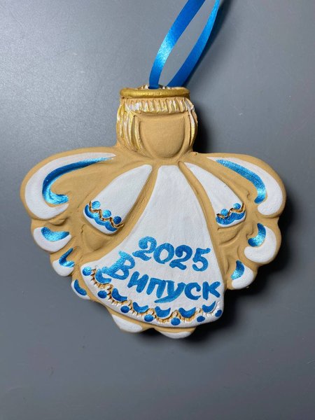 Янгол великий з підписом для випускників (10 см.блакитний) - зображення 1