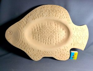 Блюдо Велика риба (47*32 см) з мікротріщинкою - зображення 1