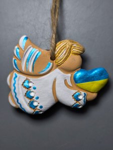 Ангелик з українським сердечком летить (7,5 см) - зображення 3