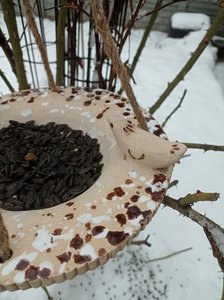 Годівничка для птахів з бусинамита пташками  (25 см.) - зображення 3
