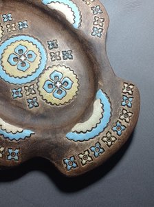 Велике блюдо "Рибка Берегиня" (41 х 25 см молочена кераміка) - зображення 4