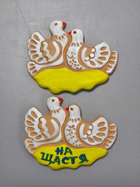 Голуби пара в гнізді (8 см) - зображення 1