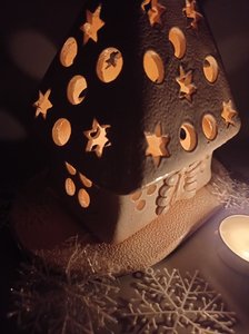 Біла зоряна хатика прямокутна (15 см. глазурована) - зображення 4