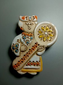 Тітонька з ложкою глазурована (магніт) - зображення 2