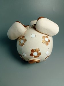 Красуня Хрюша в квіточку золотаво-бронзова - зображення 2