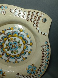 Велике блюдо "Світла пташка" (38 см. глазуроване) - зображення 5