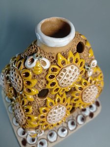 Хатинка з соняхами та бджілками (15 см. прямокутна ) - зображення 3