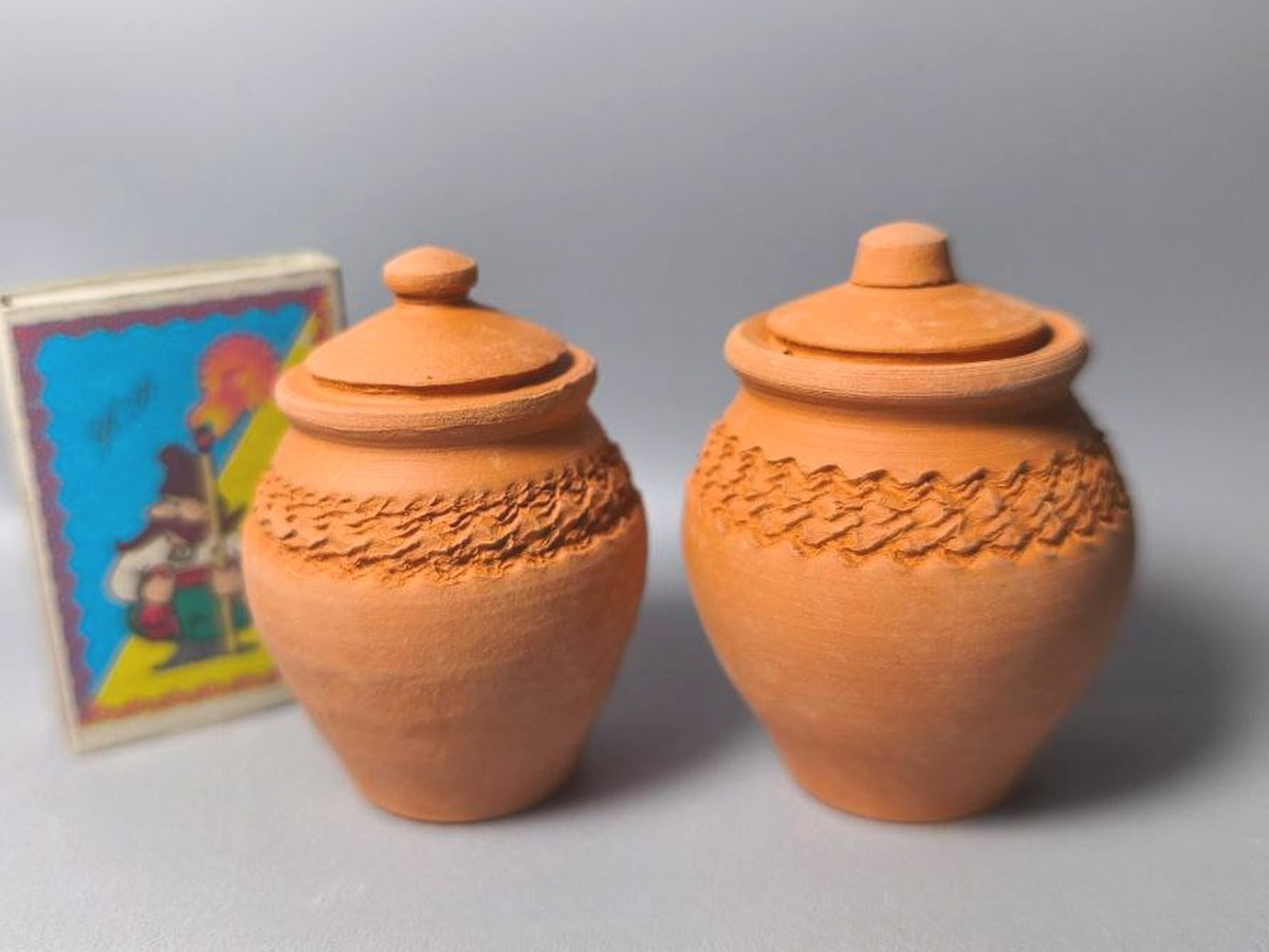 Горщик з кришкою гончарний ( 5 см+ручка) - зображення 1