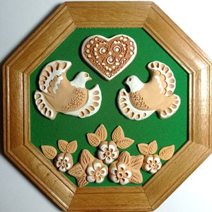 Голиці- закохана парочка (18 х 18 см. середні восьмикутні) - зображення 4