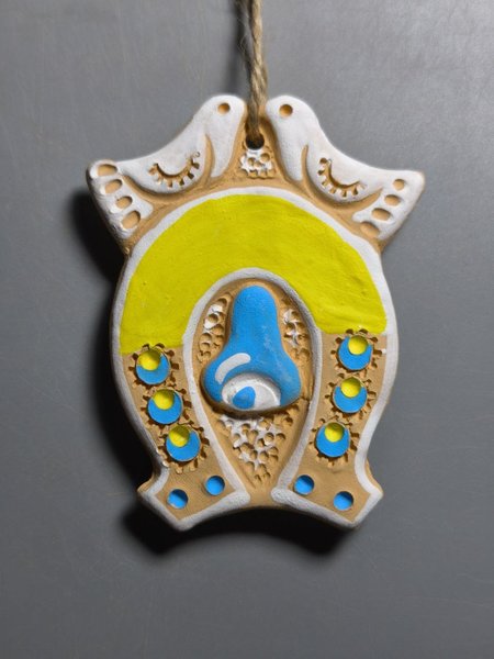 Підкова зголубами і калиною (підвіска 9 см.) - зображення 1