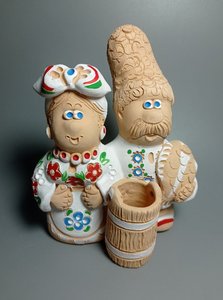 Пара з рибкою та відерцем (15 см хусточка) - зображення 1
