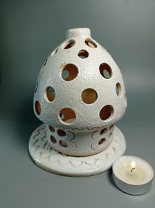 Біла хатинка в горошок (14 см. глазурована) - зображення 4