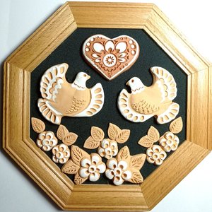 Голиці- закохана парочка (18 х 18 см. середні восьмикутні) - зображення 2